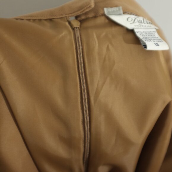 Dalia collection tan midi skirt size 18 lined - Picture 3 of 11